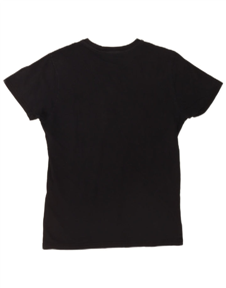 DIESEL Mens Graphic T-Shirt Top Small Black Cotton
