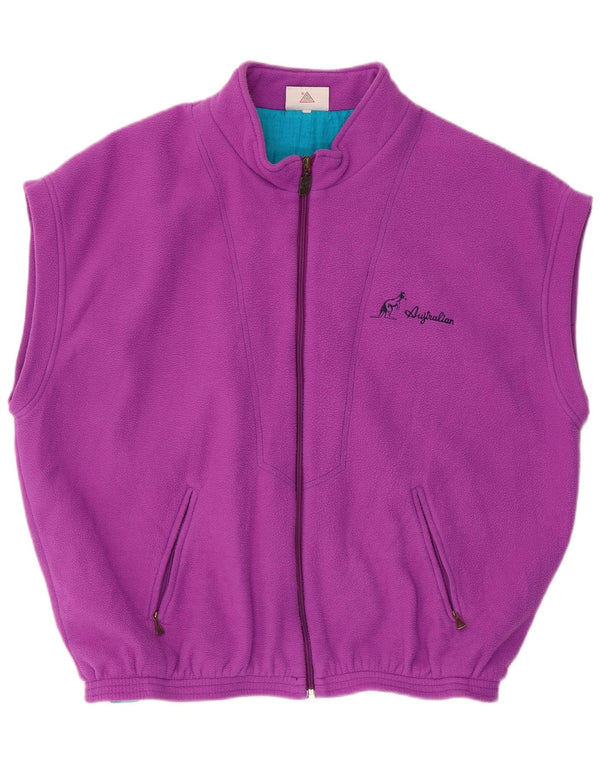 AUSTRALIAN L'ALPINA Mens Fleece Gilet IT 54 2XL Purple