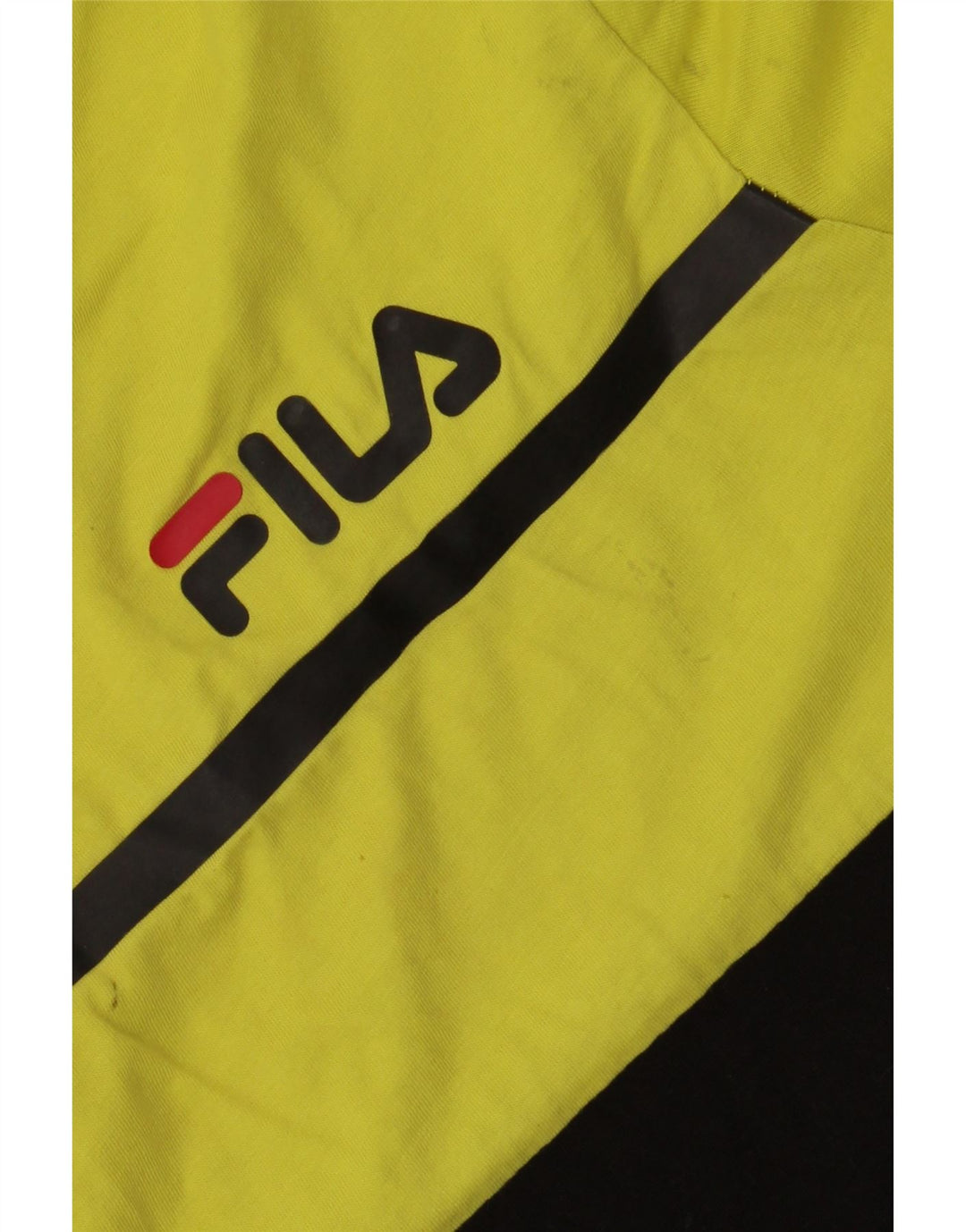 FILA Mens Graphic T-Shirt Top XL Black Colourblock Cotton