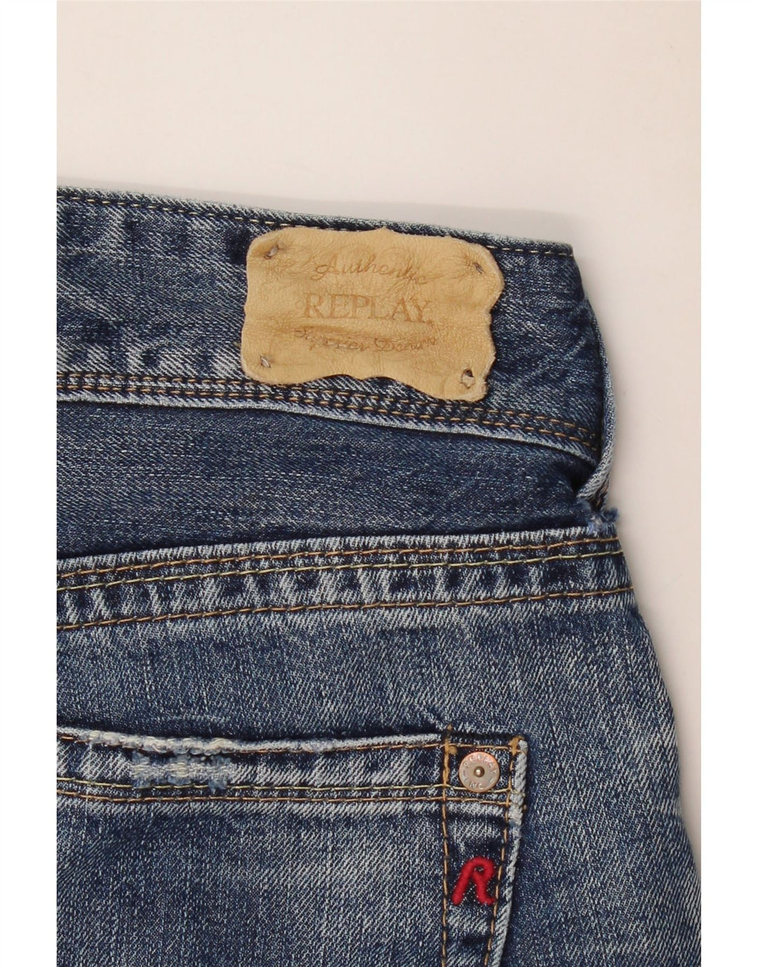 REPLAY Womens Wide Leg Jeans W32 L31 Blue