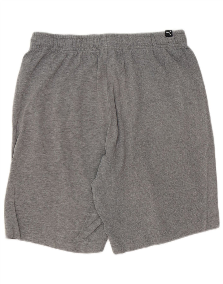 PUMA Mens Sport Shorts Medium Grey Cotton