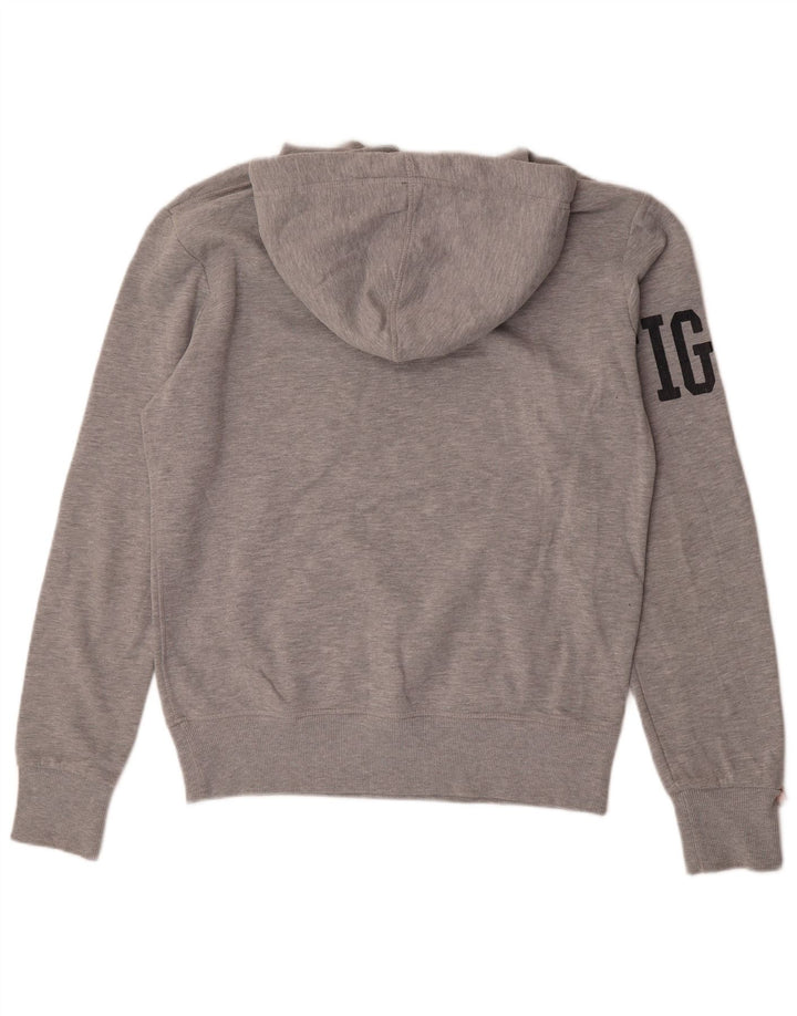 Superdry Mens Graphic Hoodie Jumper Medium Grey Cotton