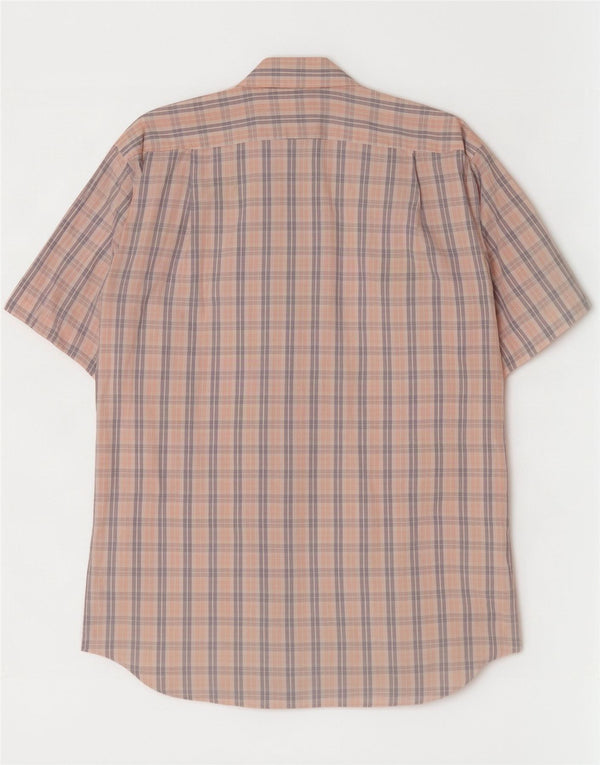 Hugo Boss Mens Short Sleeve Shirt Size 16 1/2 42 Large Multicoloured Check