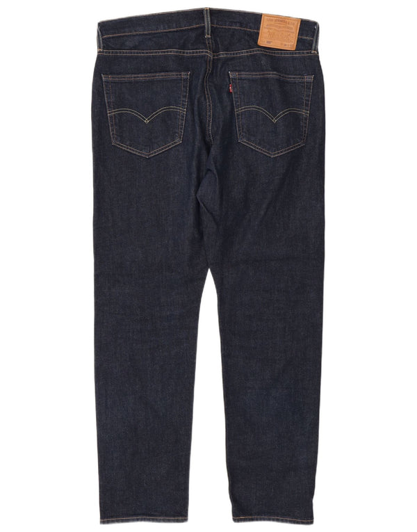 Levi's Mens 502 Tapered Jeans W36 L32 Navy Blue Cotton