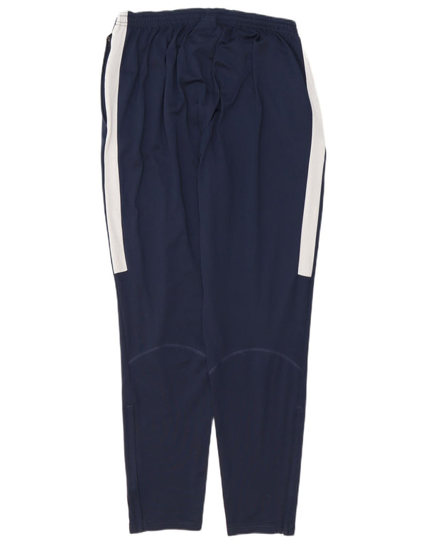 NIKE Mens Dri Fit Tracksuit Trousers Large  Navy Blue Colourblock