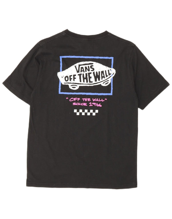 Vans Boys Classic Fit Graphic T-Shirt Top 12-13 Years Large Black Cotton