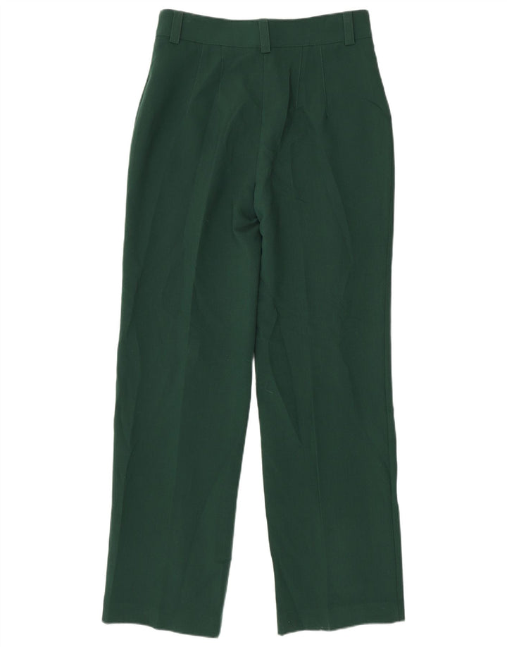 Zara Womens Straight Casual Trousers Medium W28 L32 Green Polyester