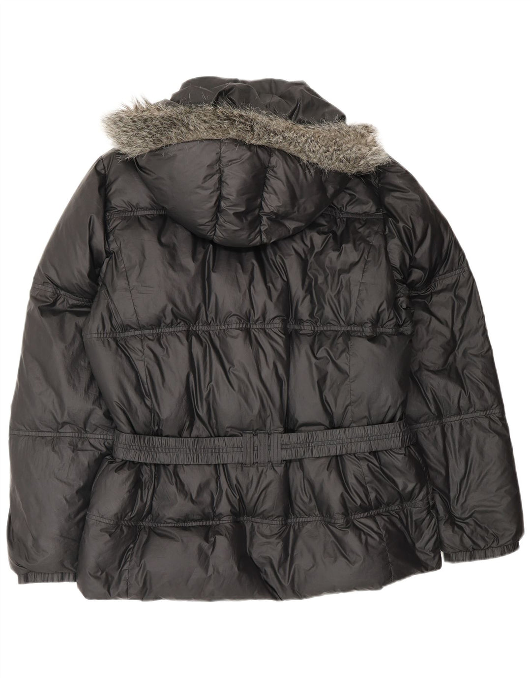 Adidas Womens Oversized Hooded Padded Jacket UK 18 XL  Black Polyester