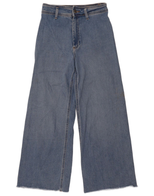 Zara Womens High Waist Wide Leg Jeans EU 38 Small W28 L28 Blue
