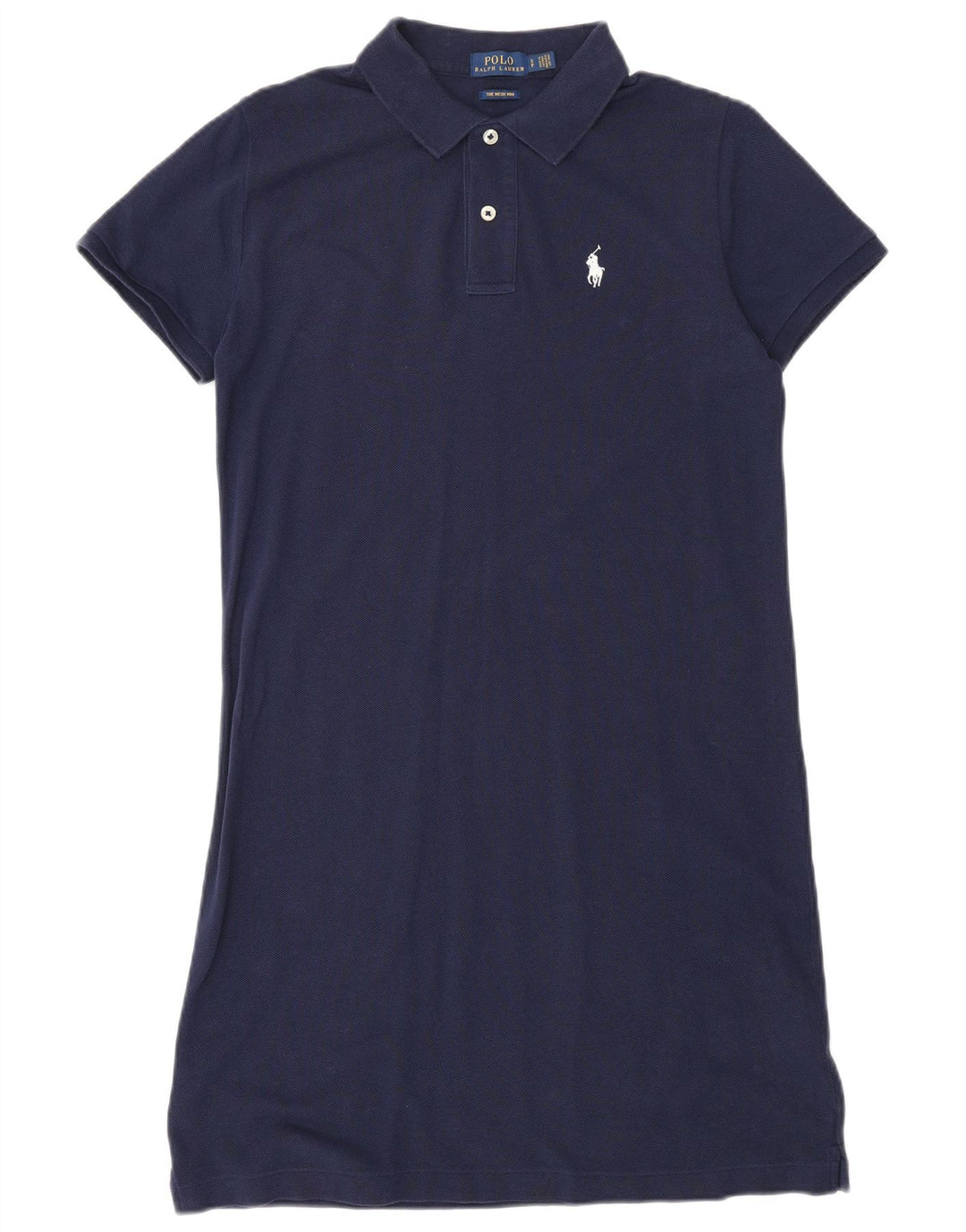 POLO RALPH LAUREN Womens Polo Dress UK 10 Small Navy Blue Cotton