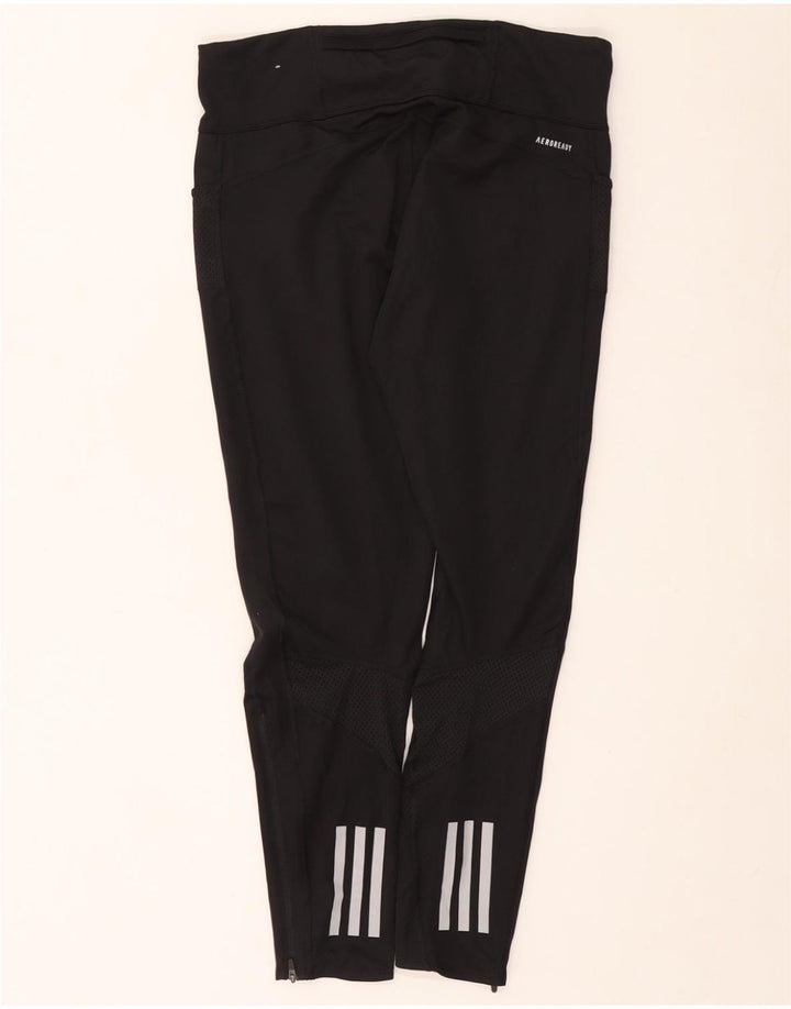 ADIDAS Womens Aeroready Leggings UK 16/18 Large Black Polyester