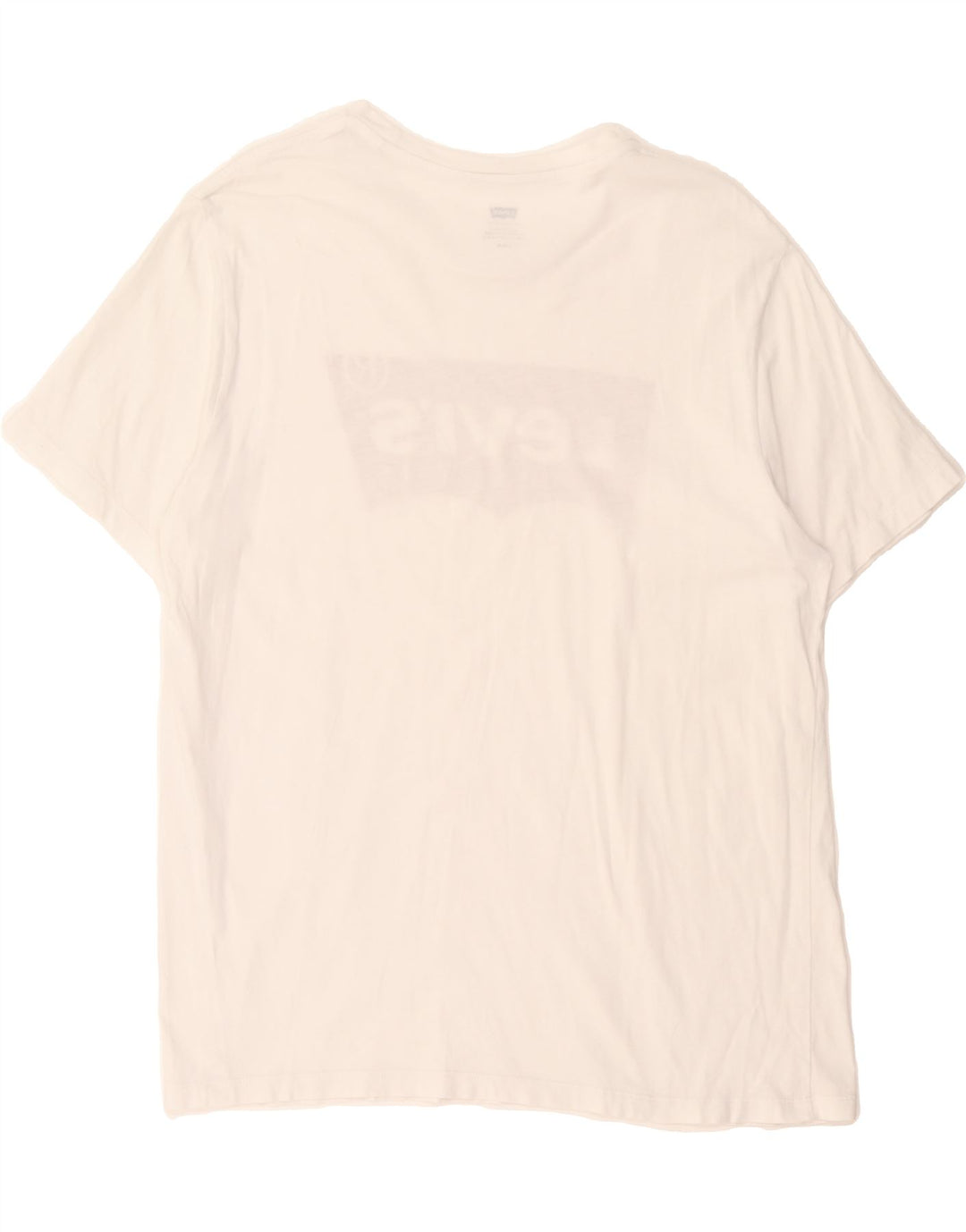 LEVI'S Mens Graphic T-Shirt Top Large White Cotton Vintage Levi's and Second-Hand Levi's from Messina Hembry 