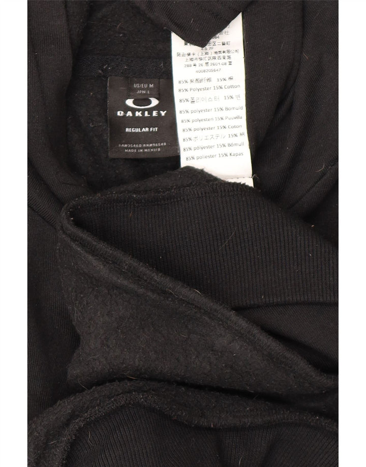 OAKLEY Mens Regular Fit Hoodie Jumper Medium Black Polyester