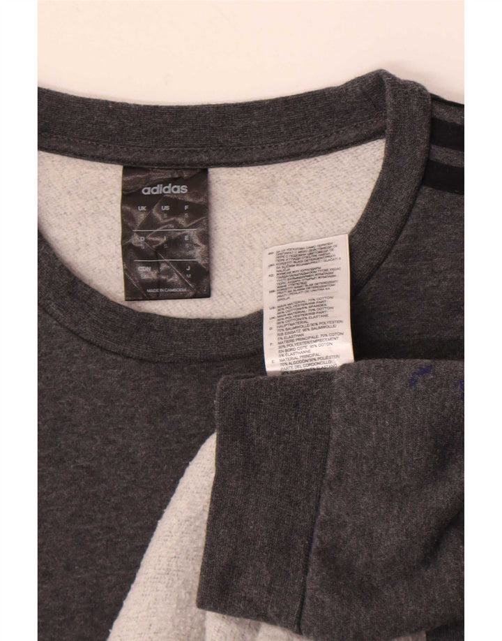 Adidas Mens Sweatshirt Jumper Small Grey Cotton