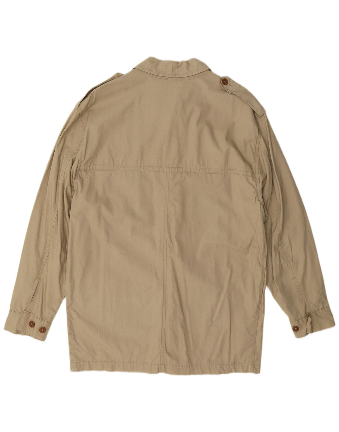 Casucci Mens Military Jacket IT 46 Small Beige Cotton