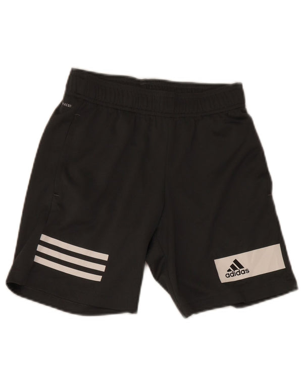 Adidas Boys Climacool Sport Shorts 9-10 Years Grey Colourblock Polyester