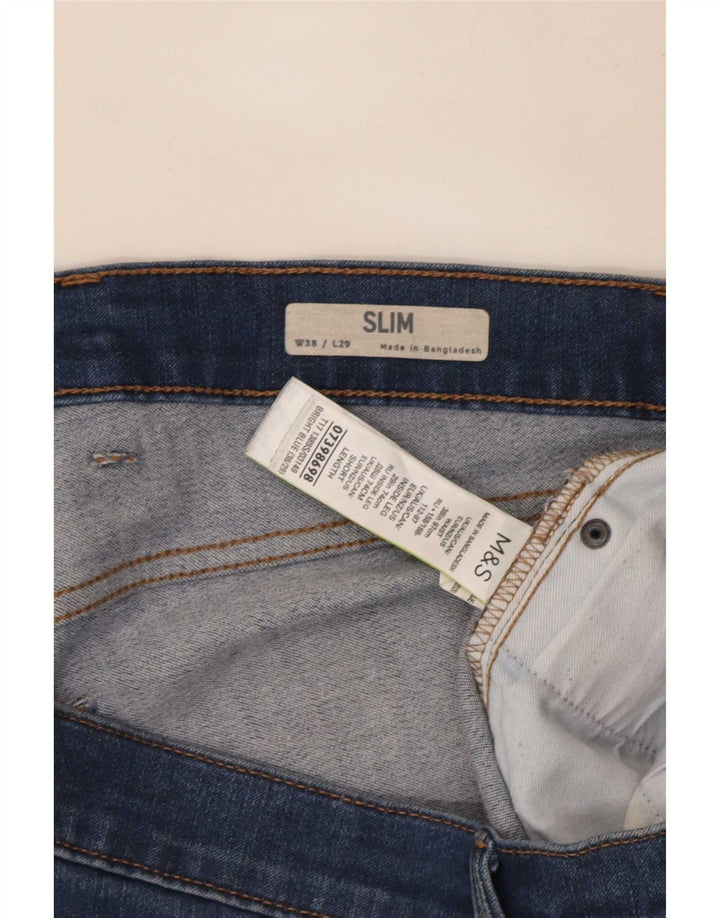 Marks & Spencer Mens Slim Jeans W38 L29 Blue Cotton