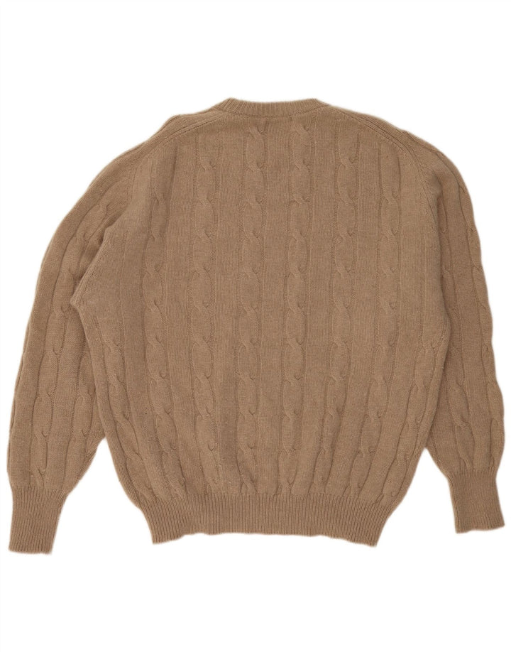 PETER SCOTT Mens Crew Neck Jumper Sweater 2XL Beige