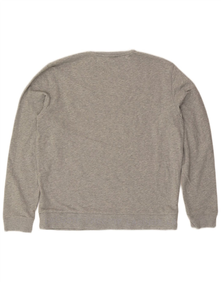 Lacoste Mens Sweatshirt Jumper Size 5 Large Grey Flecked Cotton
