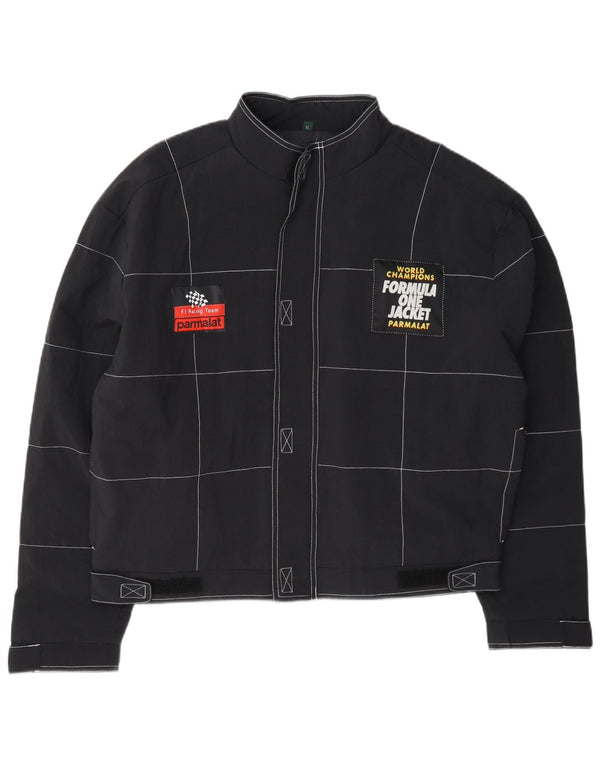 Parmalat Mens Formula One Graphic Racing Jacket UK 42 XL Navy Blue Check