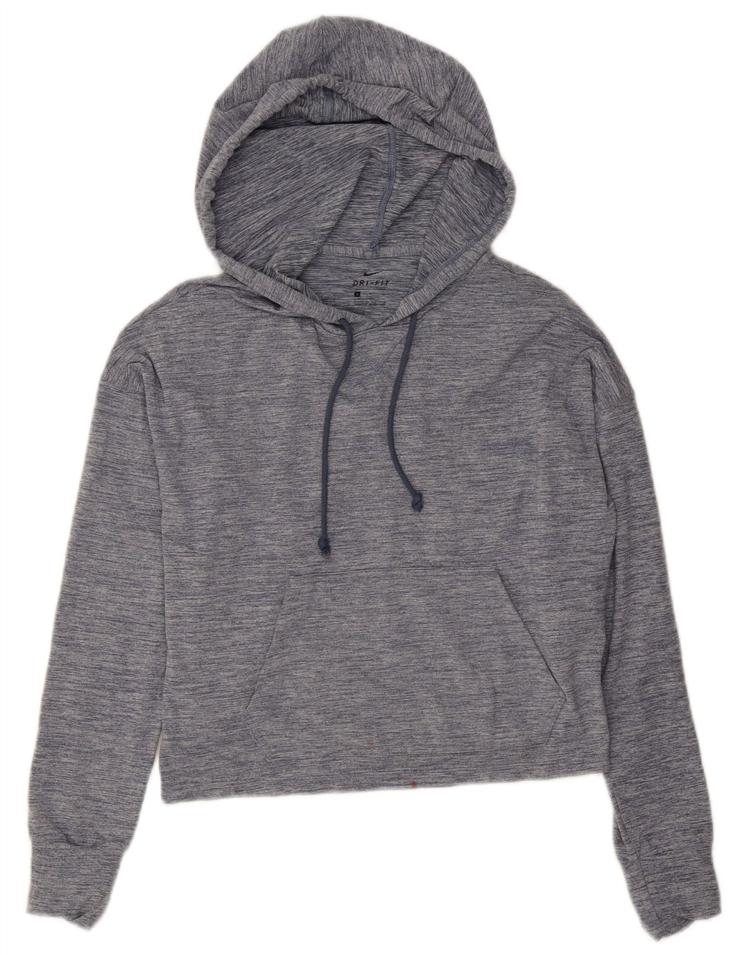 NIKE Womens Dri Fit Oversized Hoodie Jumper UK 10 Small Blue Polyester