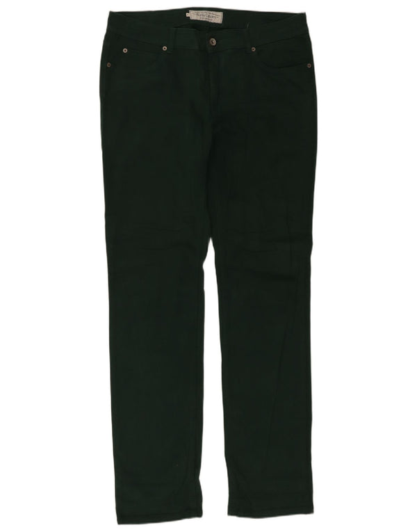 Henry Cottons Mens Straight Casual Trousers W32 L34 Green Cotton