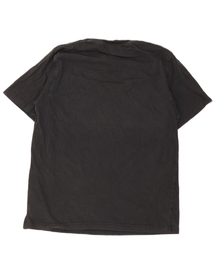 Kappa Mens Graphic T-Shirt Top Medium Black Cotton