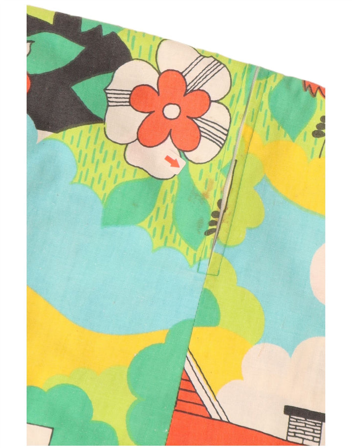 VINTAGE Womens Basic Dress IT 42 Medium Multicoloured Floral Novelty