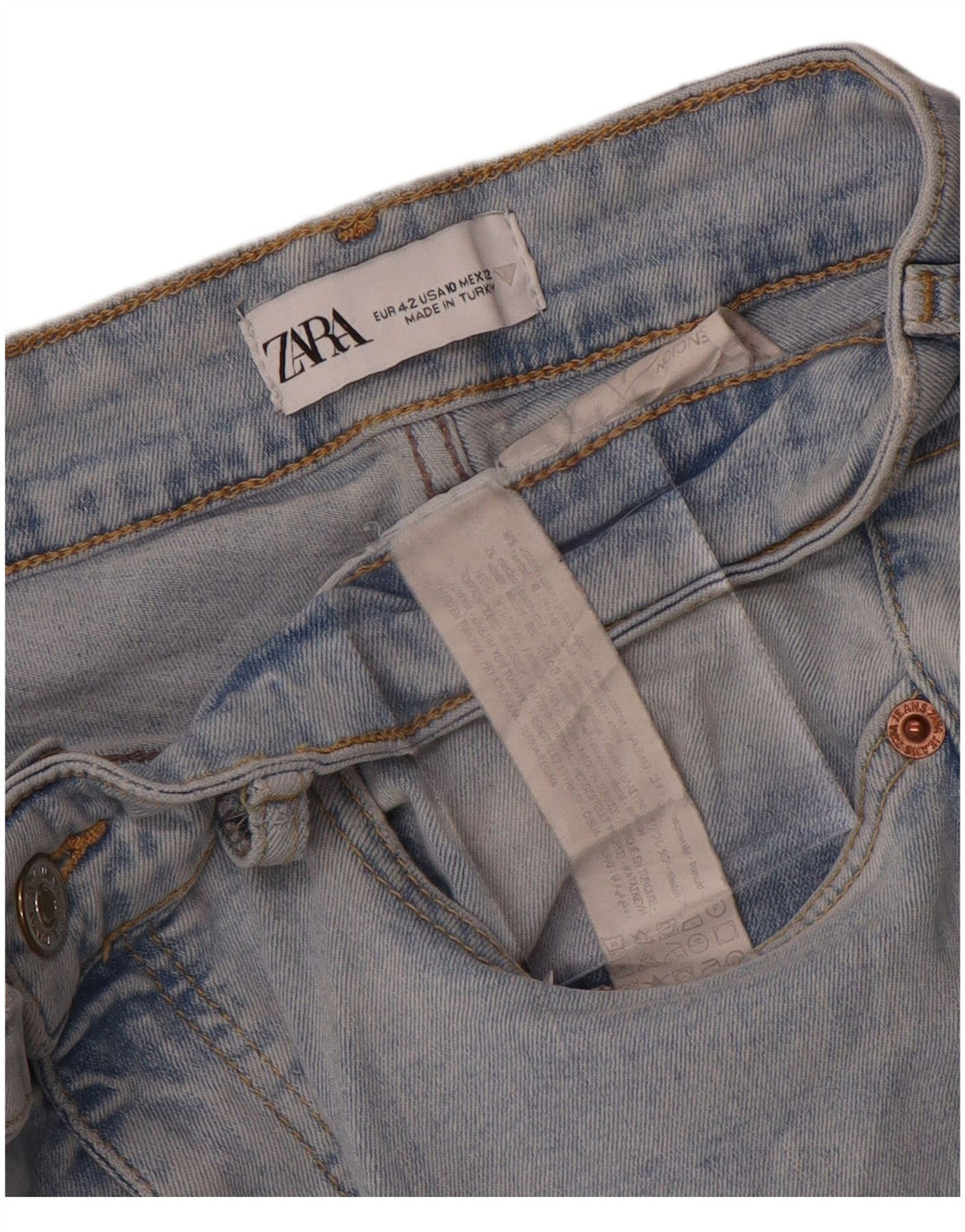 Zara Womens Flared Jeans EU 42 Large W32 L27 Blue Cotton