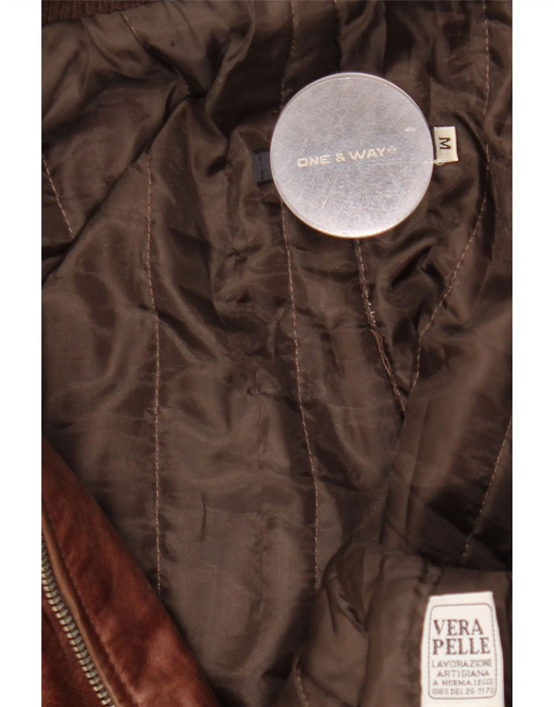 Vintage Mens Leather Jacket UK 38 Medium Brown Leather