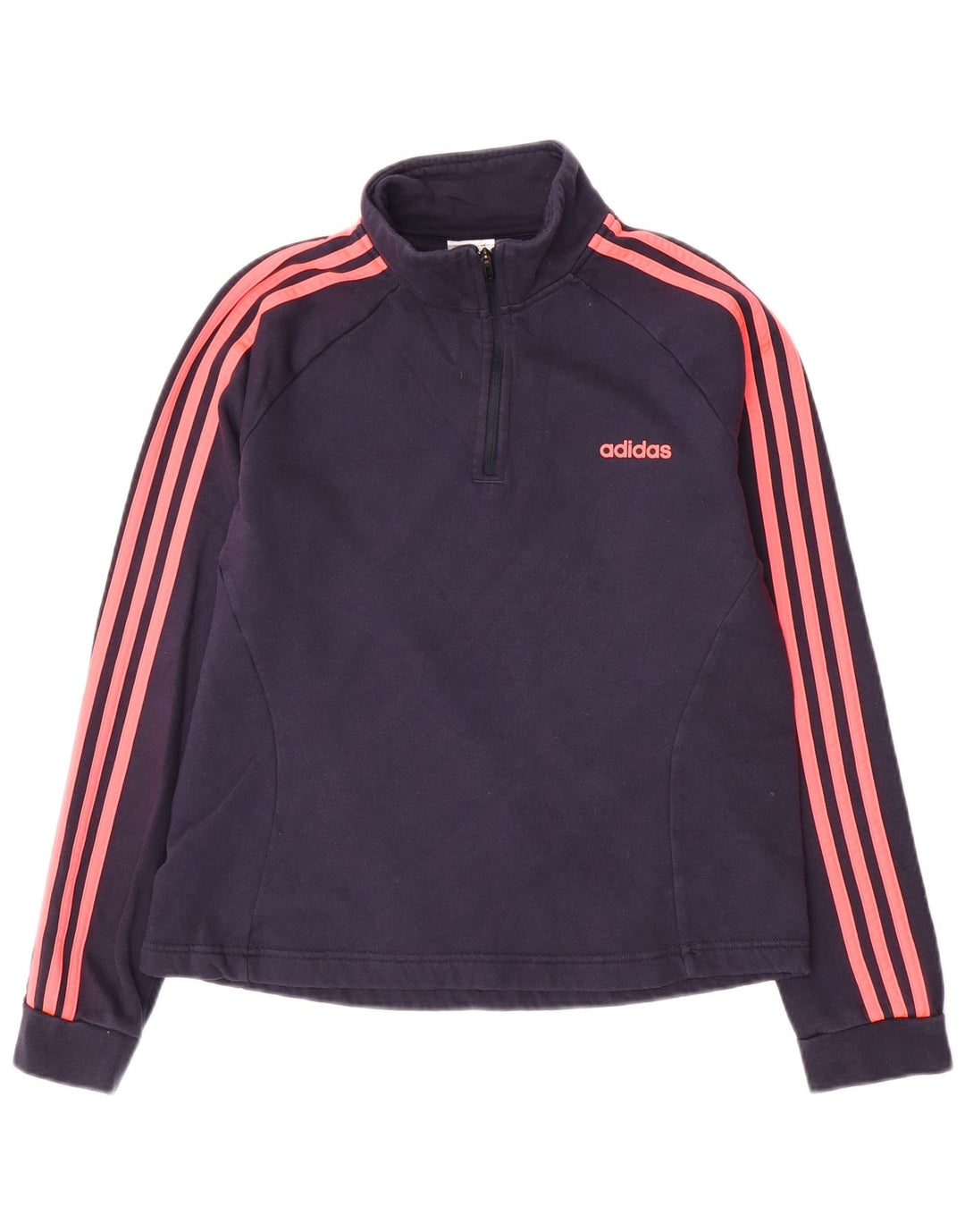 Womens Zip Neck Sweatshirt Jumper UK 12/14 Medium