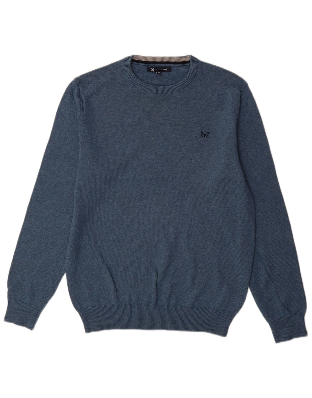 Crew Clothing Mens Crew Neck Jumper Sweater Medium Blue Cotton