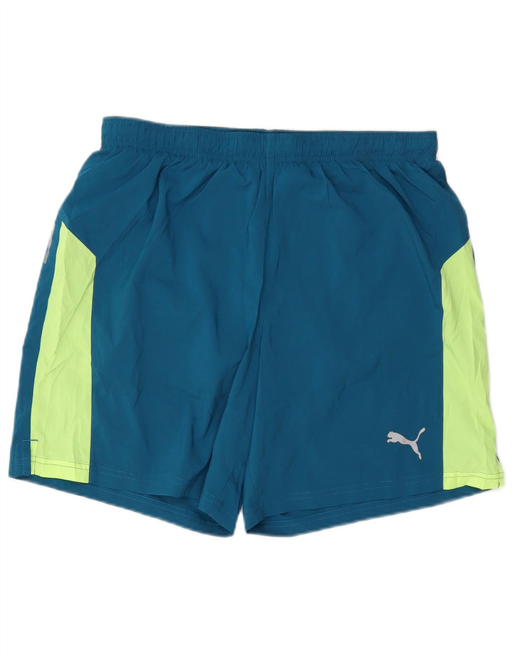 PUMA Mens Sport Shorts Large  Blue Colourblock