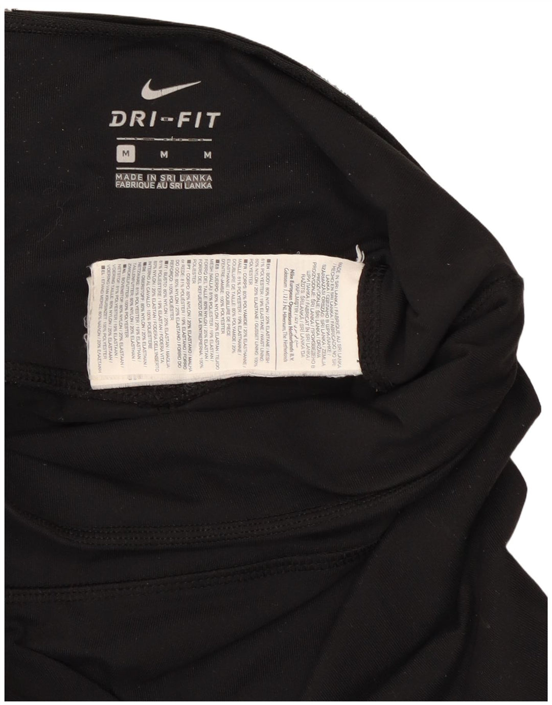Nike Womens Dri Fit Leggings UK 12 Medium  Black Nylon