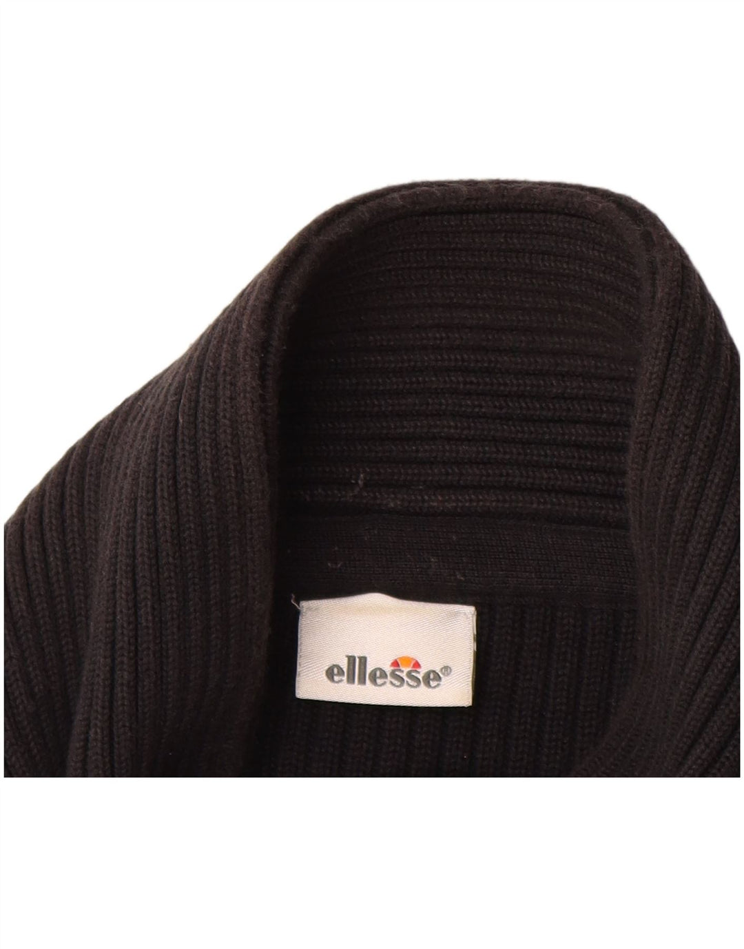 ELLESSE Mens Cardigan Sweater XL Black Cotton