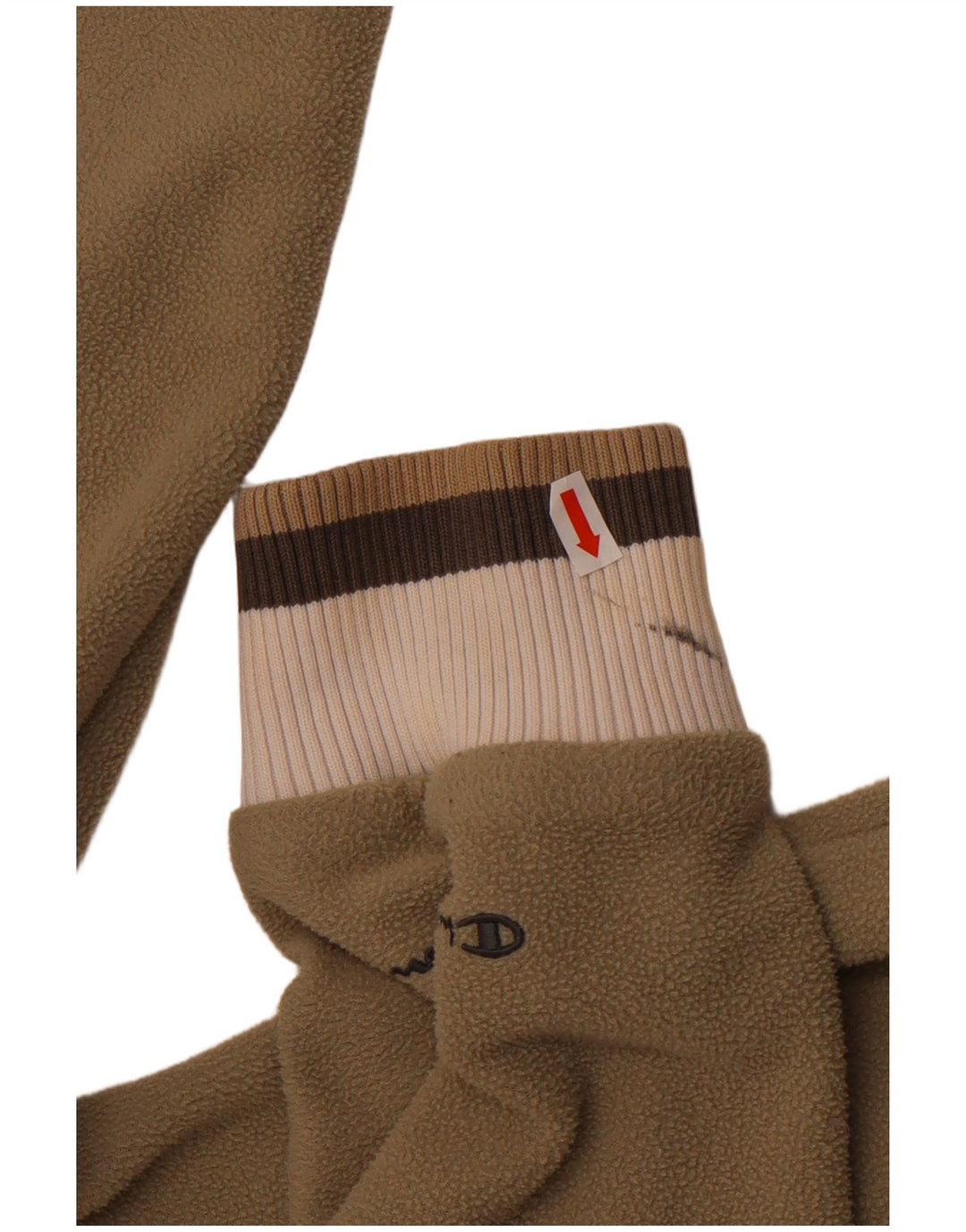 Champion Womens Fleece Jacket UK 18 XL Khaki Colourblock Polyester