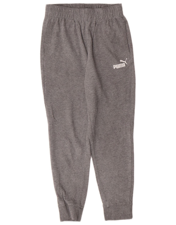 Puma Boys Tracksuit Trousers Joggers 10-11 Years Medium Grey Cotton