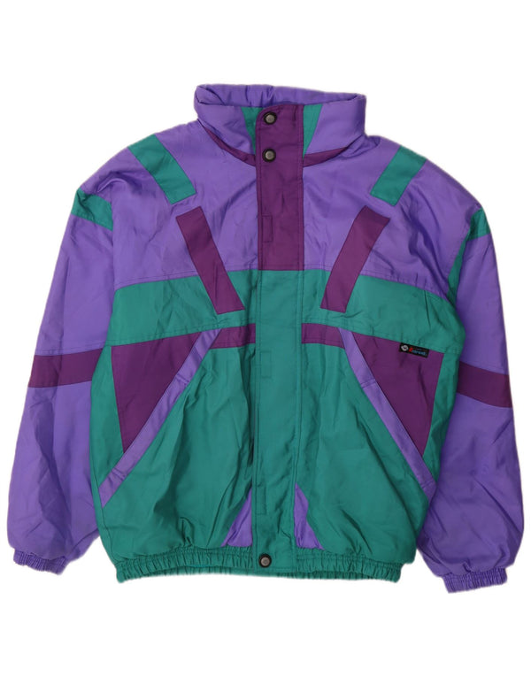 Sergio Tacchini Mens Ski Jacket UK 42 XL Purple Colourblock Polyester