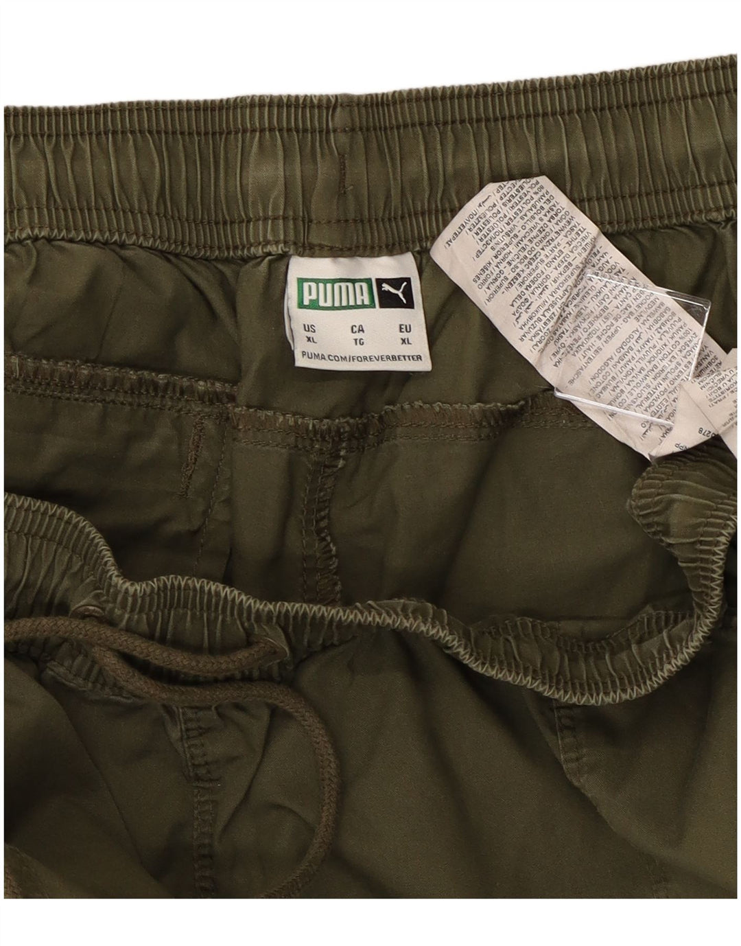 PUMA Mens Joggers Cargo Trousers XL W38 L28 Khaki Cotton