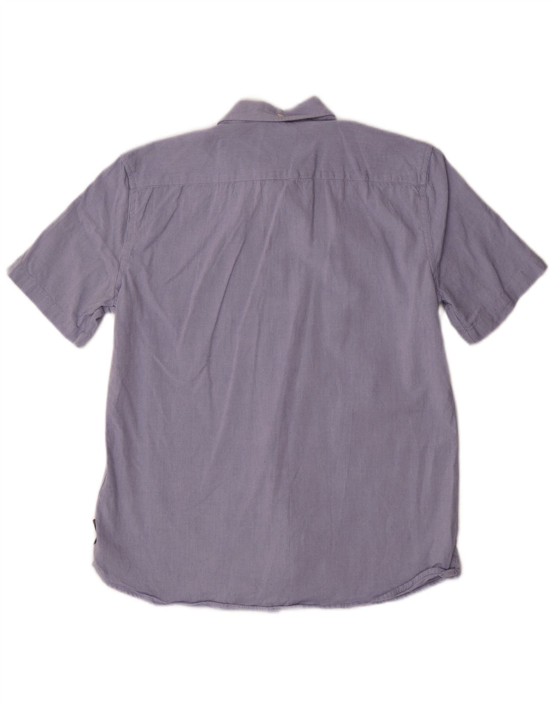 French Connection Mens Short Sleeve Shirt Medium Blue Cotton