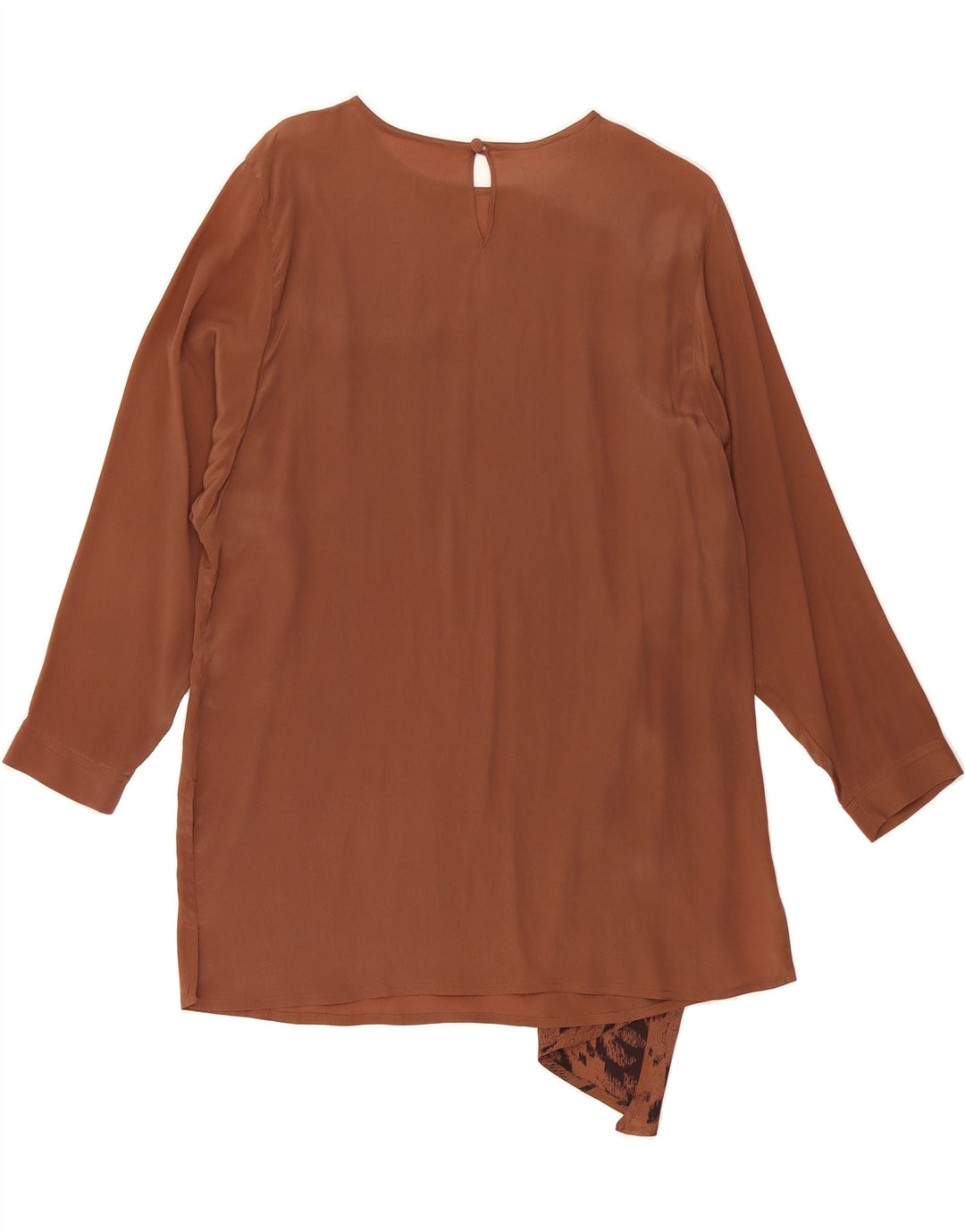 VINTAGE Womens Long Sleeve Blouse Top IT 46 Large Brown Argyle/Diamond Vintage Vintage and Second-Hand Vintage from Messina Hembry 