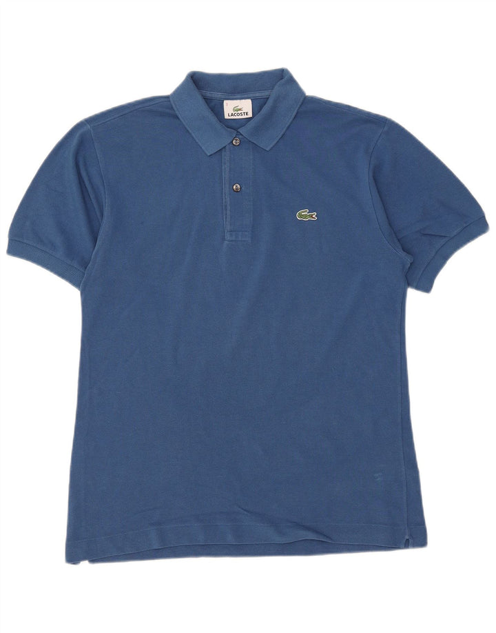 LACOSTE Mens Polo Shirt Size 3 Small Blue Cotton