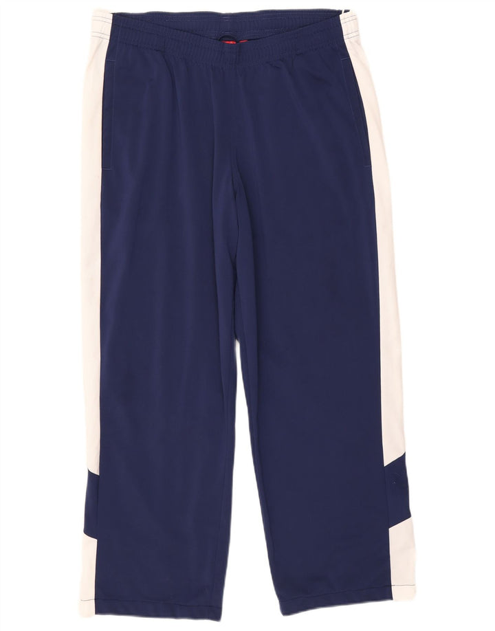 Puma Mens Tracksuit Trousers Large Navy Blue Colourblock