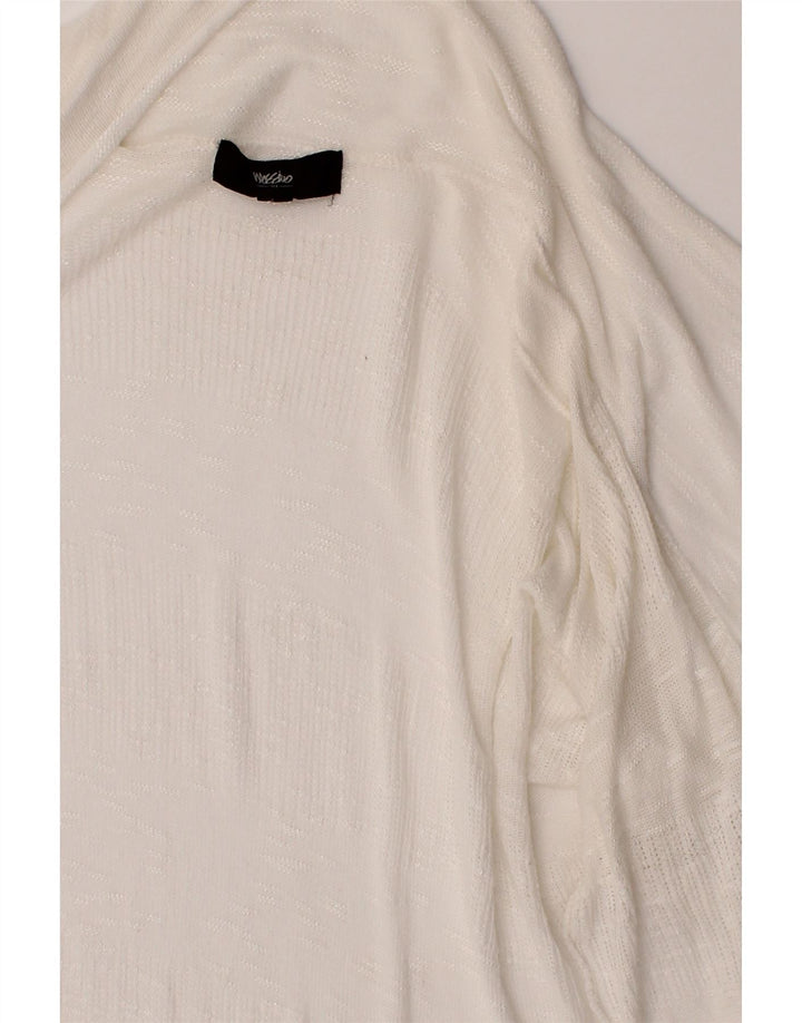 MOSSIMO Womens Short Sleeve Cardigan Top UK 10 Small White Vintage Mossimo and Second-Hand Mossimo from Messina Hembry 