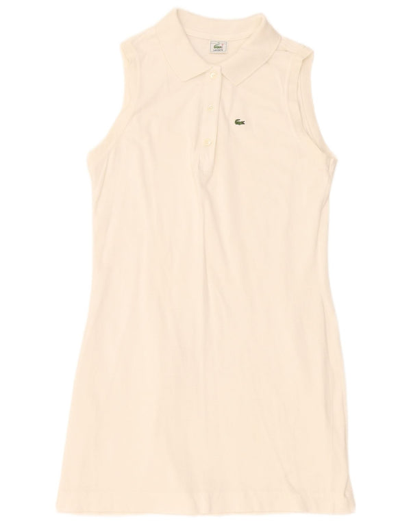 Lacoste Womens Sleeveless Polo Dress Size 46 XL White