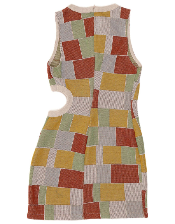 Zara Womens Sleeveless Bodycon Dress UK 12 Medium Multicoloured Geometric