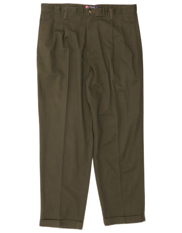 CHAPS RALPH LAUREN Mens Pegged Chino Trousers W38 L30  Khaki Cotton