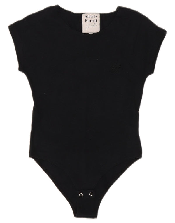 Alberta Ferretti Girls Bodysuit 11-12 Years Navy Blue Cotton