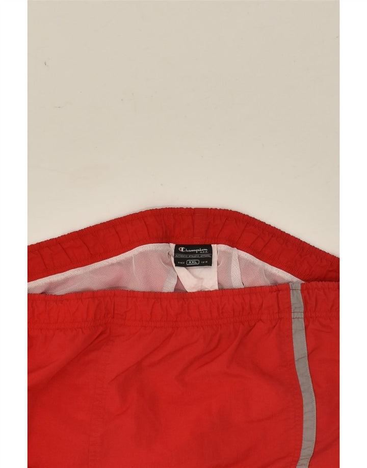 CHAMPION Mens Sport Shorts 2XL Red | Vintage Champion | Thrift | Second-Hand Champion | Used Clothing | Messina Hembry 