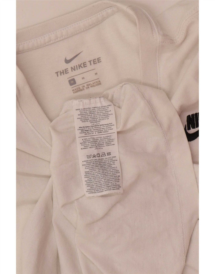 Nike Mens T-Shirt Top Medium White Cotton